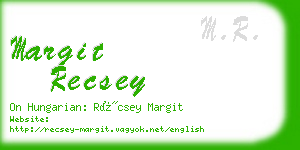 margit recsey business card